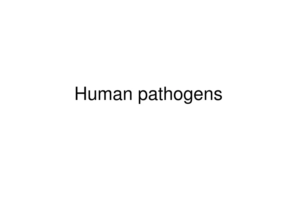 human pathogens