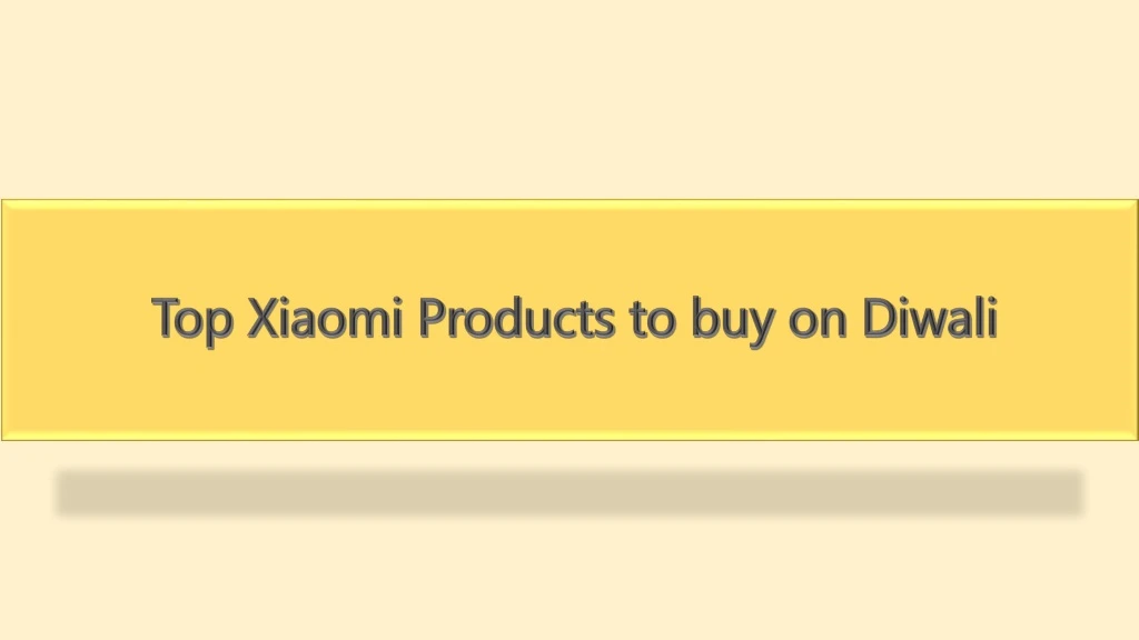 top xiaomi products to buy on diwali