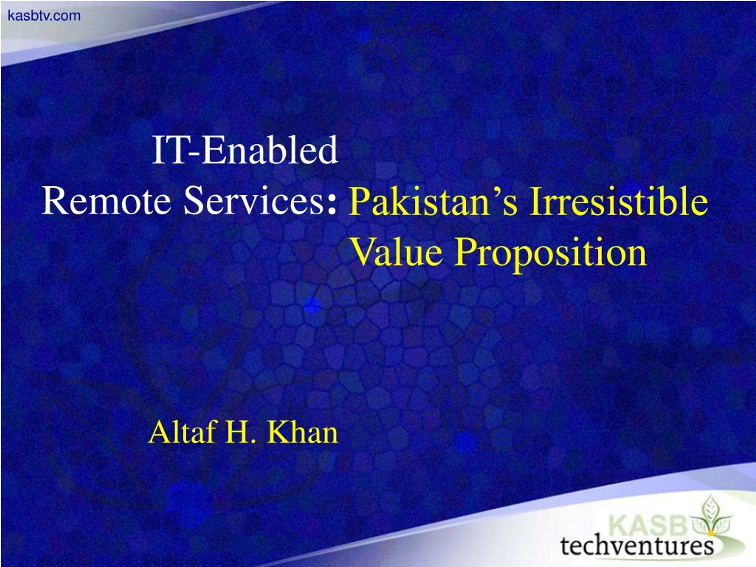 Pakistan's Irresistible Value Proposition: IT-Enabled Remote Services - slide 1