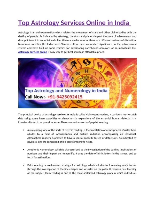 Top Astrology Services Online in India