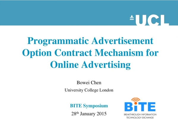 Programmatic Advertisement Option Contract Mechanism for Online Advertising
