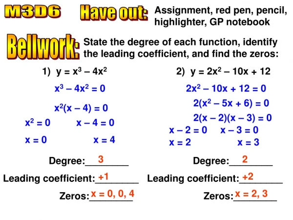 Assignment, red pen, pencil, highlighter, GP notebook