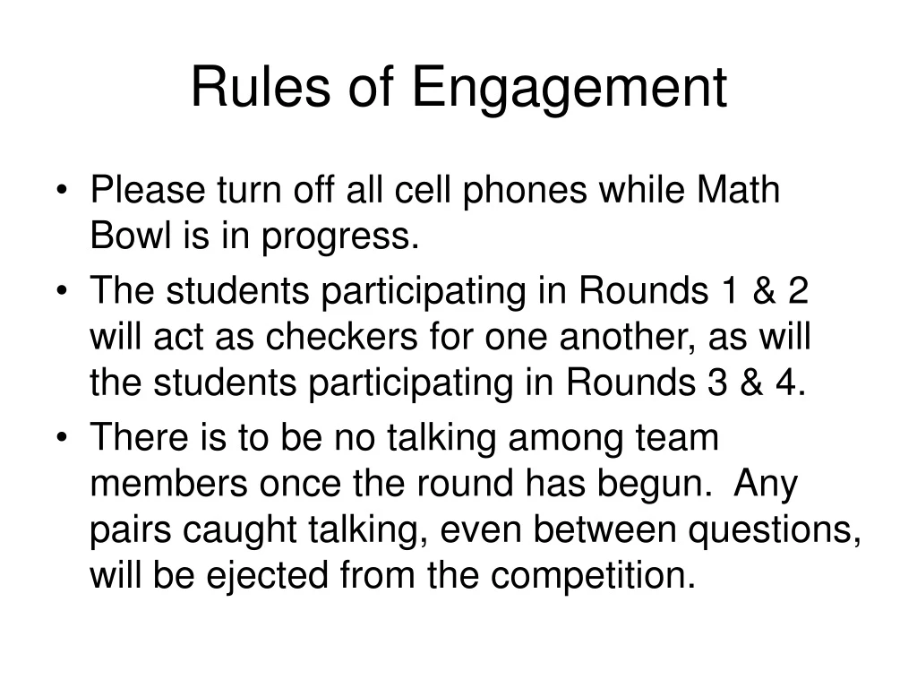 rules of engagement