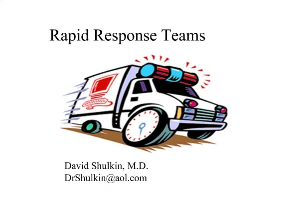 Goal of Rapid Response Teams