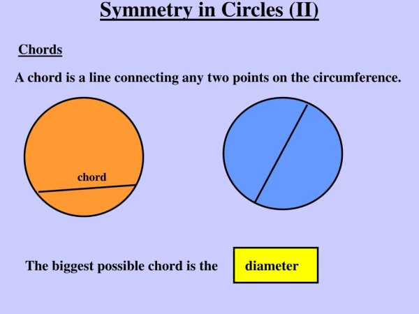 Symmetry in Circles (II)