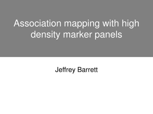 Association mapping with high density marker panels
