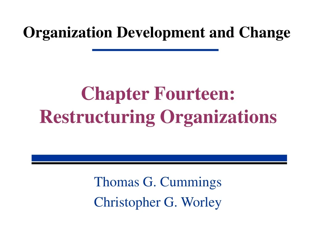 organization development and change