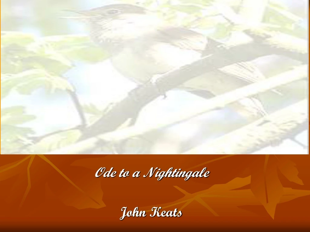 ode to a nightingale john keats