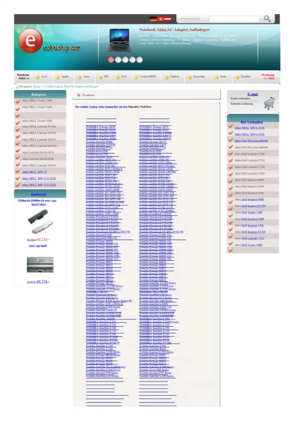 toshiba Notebook Akku, AC Adapter,Aufladegert