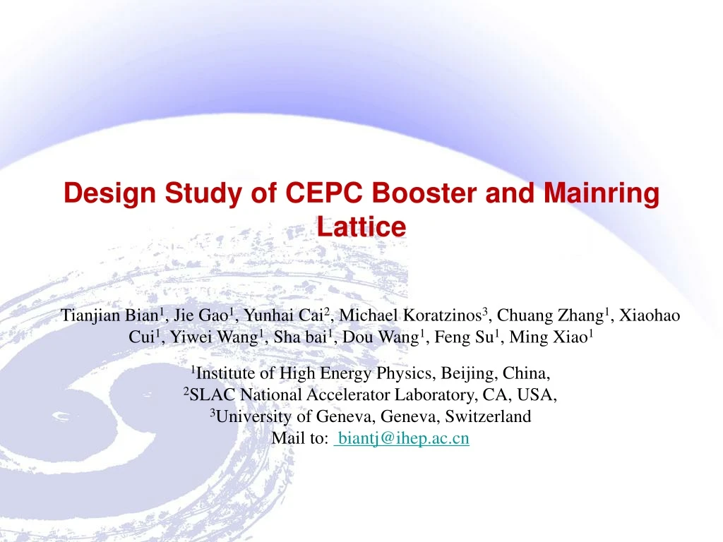 design study of cepc booster and mainring lattice