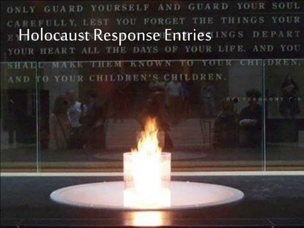 Holocaust Response Entries