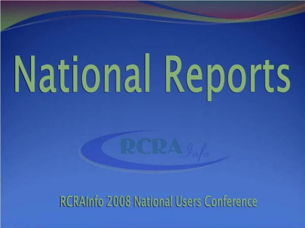 National Reports