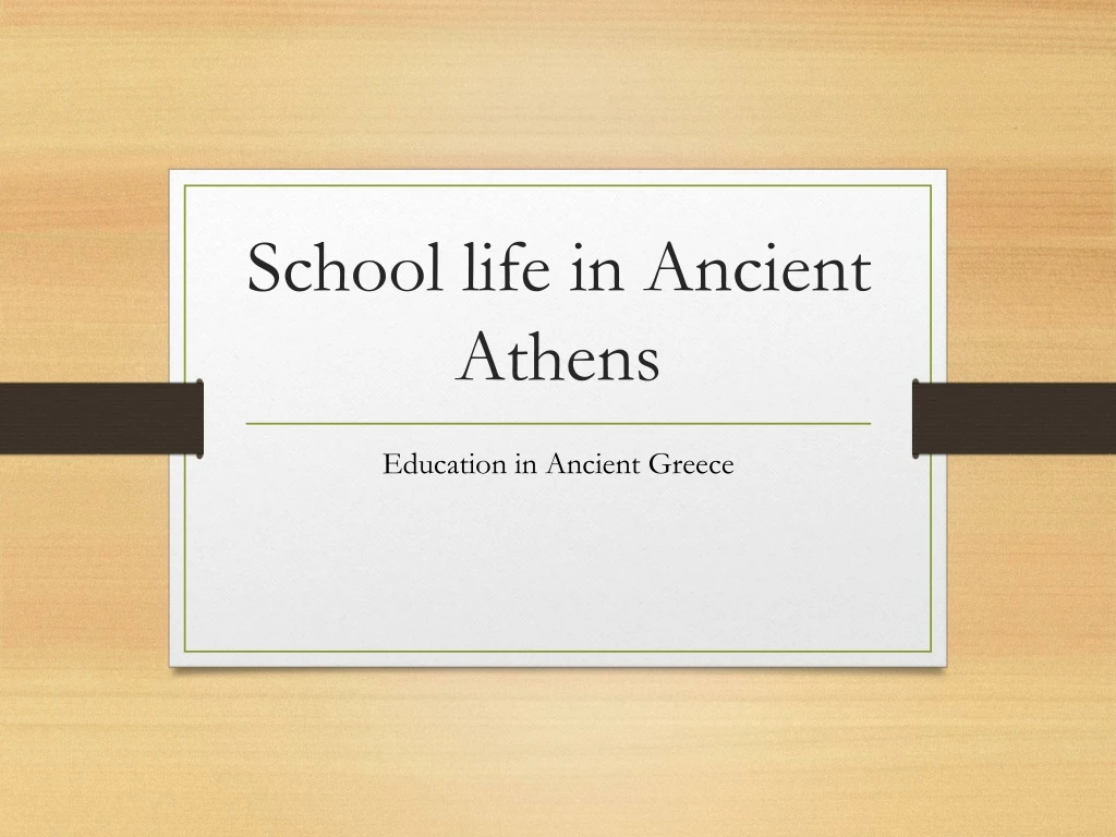 school life in ancient athens