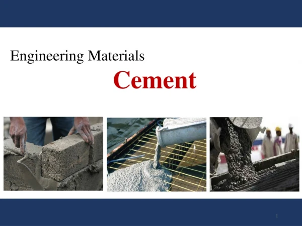 Engineering Materials Cement