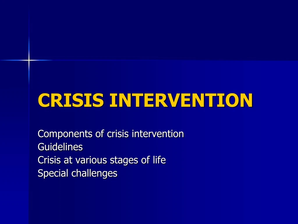 crisis intervention