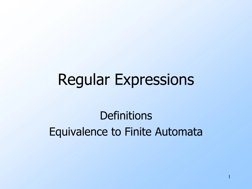 PPT - Regular Expressions PowerPoint Presentation, Free Download - ID ...