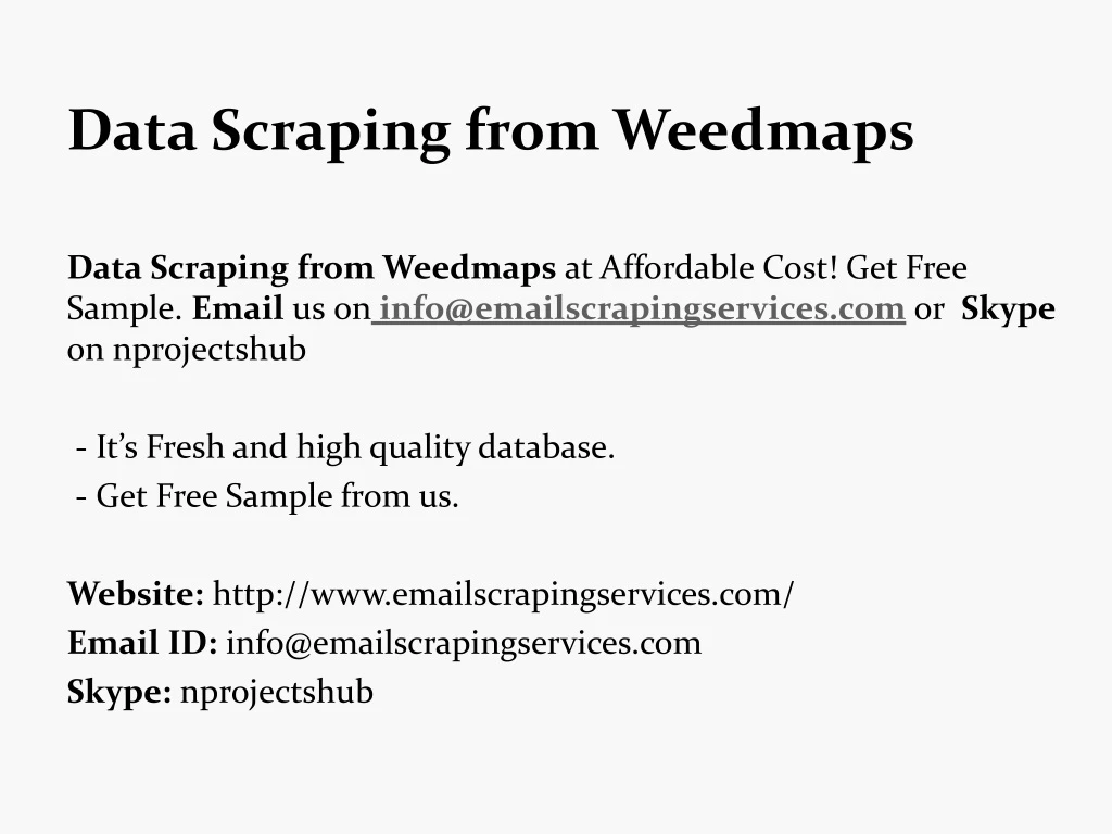 data scraping from weedmaps