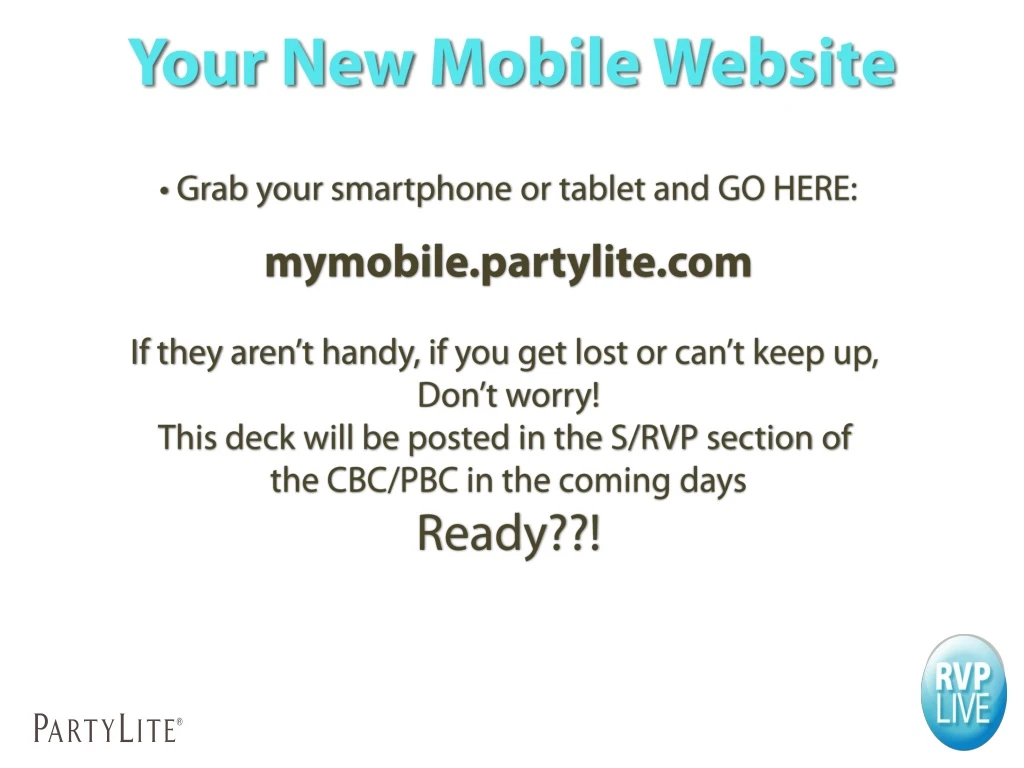 your new mobile website