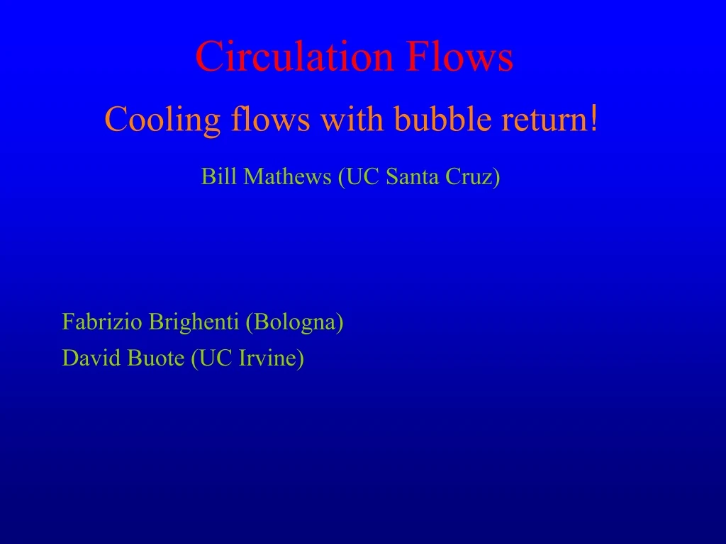 circulation flows