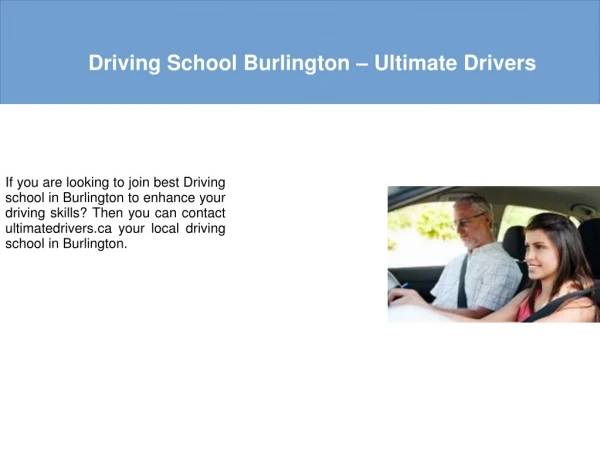 Driving School Burlington