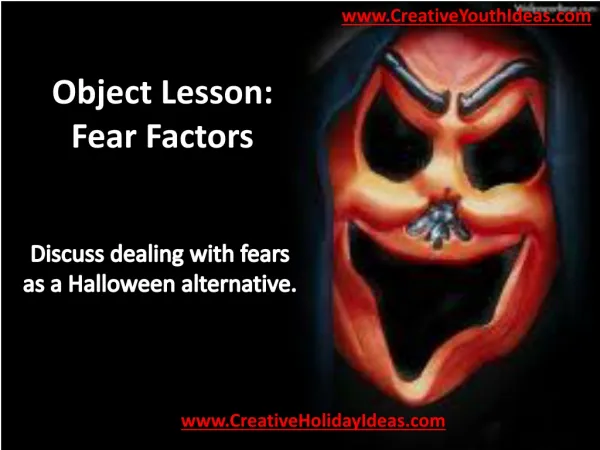Object Lesson: Fear Factors