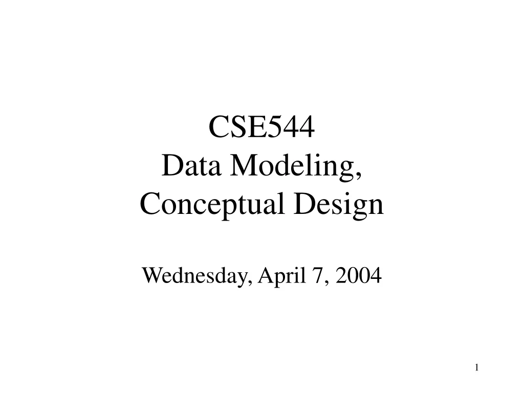 cse544 data modeling conceptual design