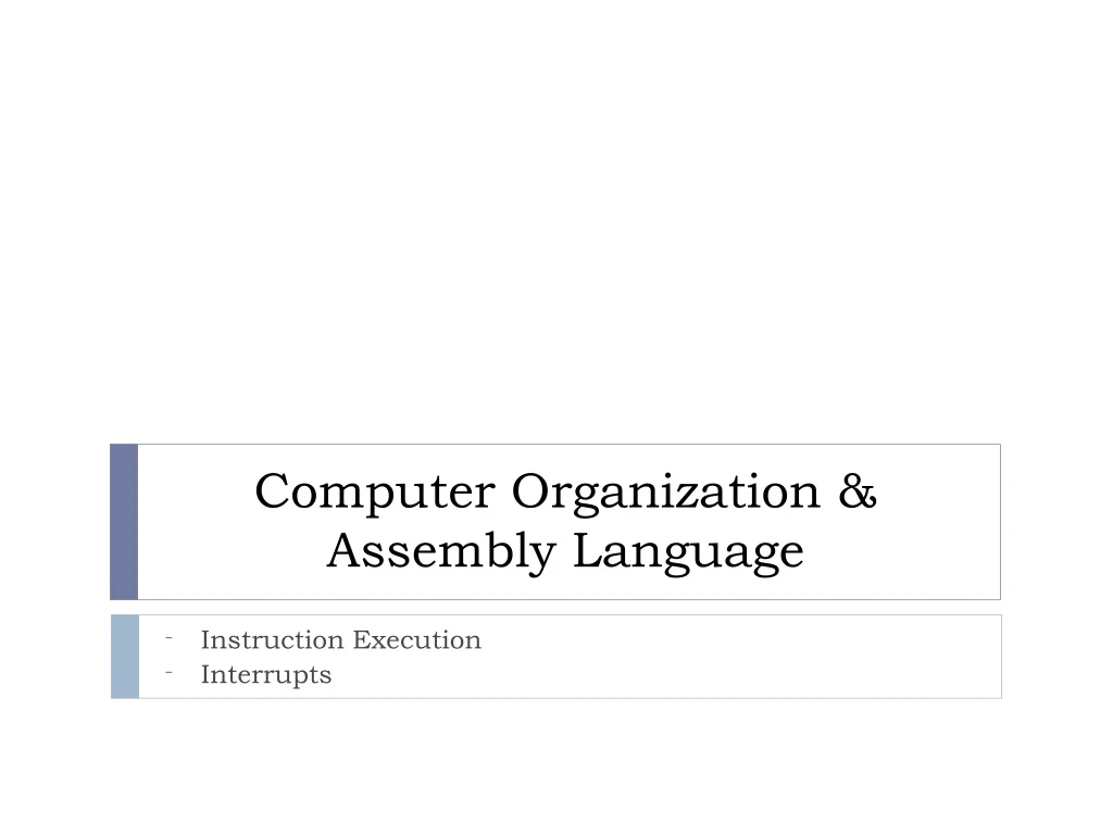 computer organization assembly language