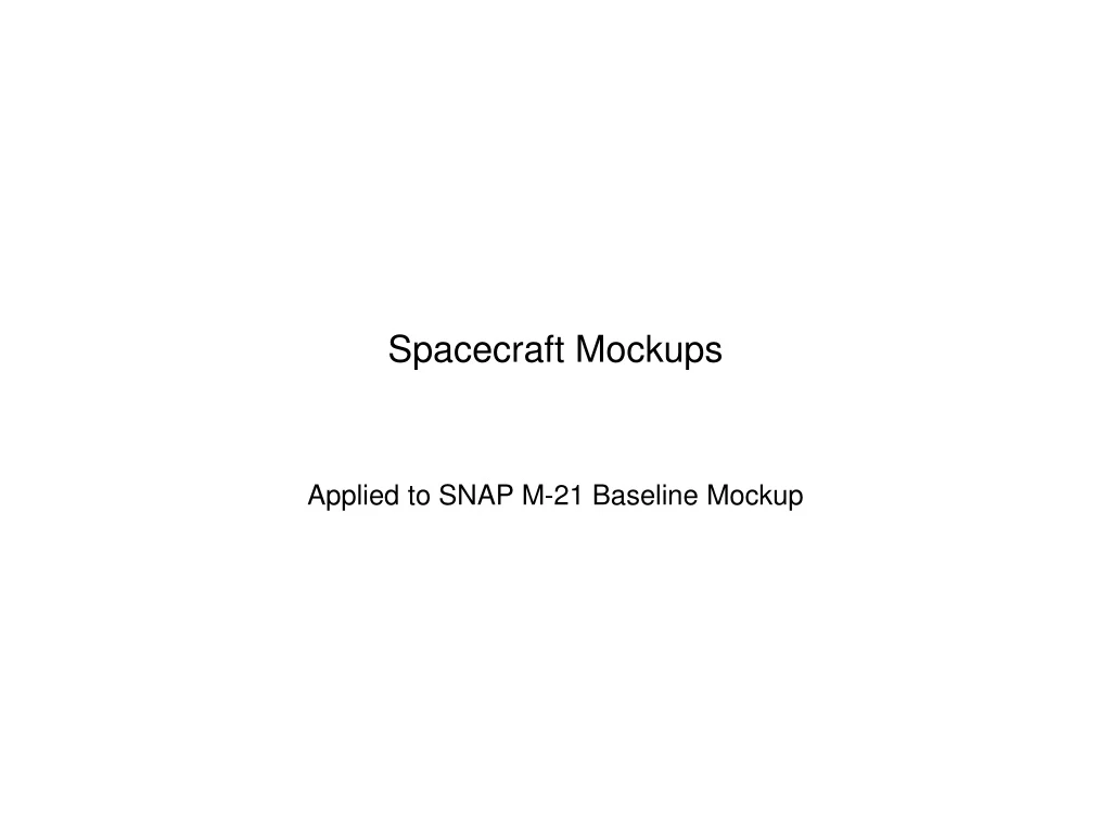spacecraft mockups