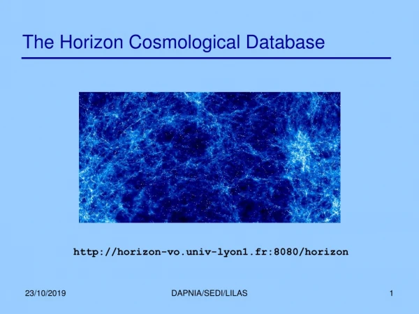 The Horizon Cosmological Database