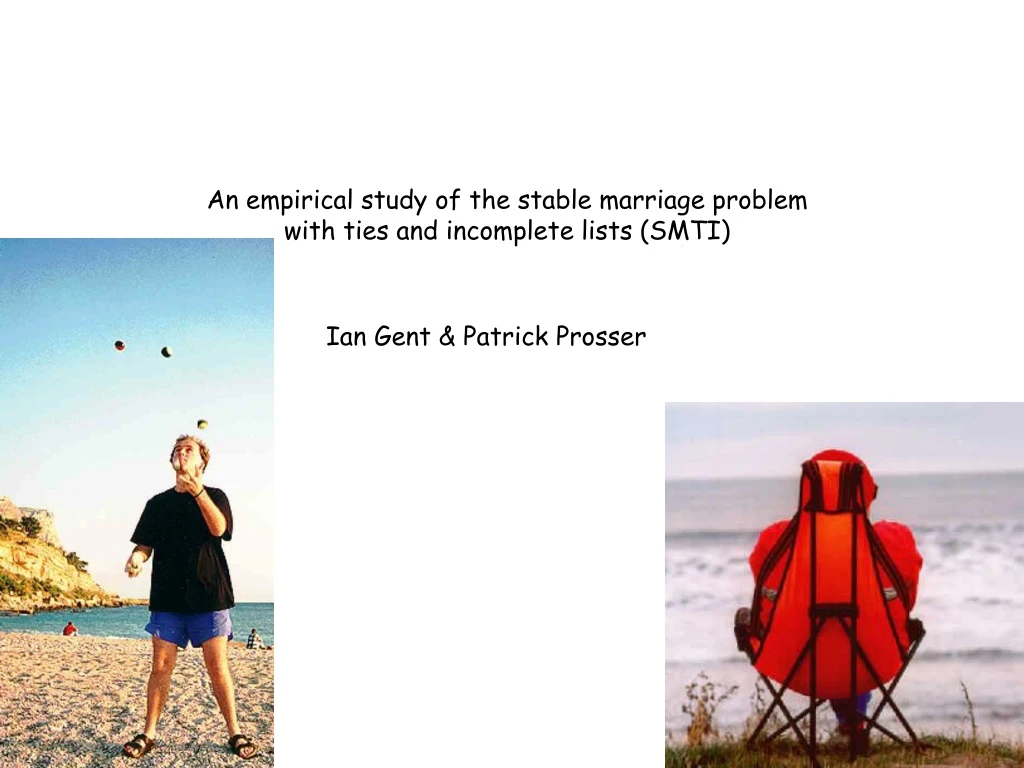 an empirical study of the stable marriage problem