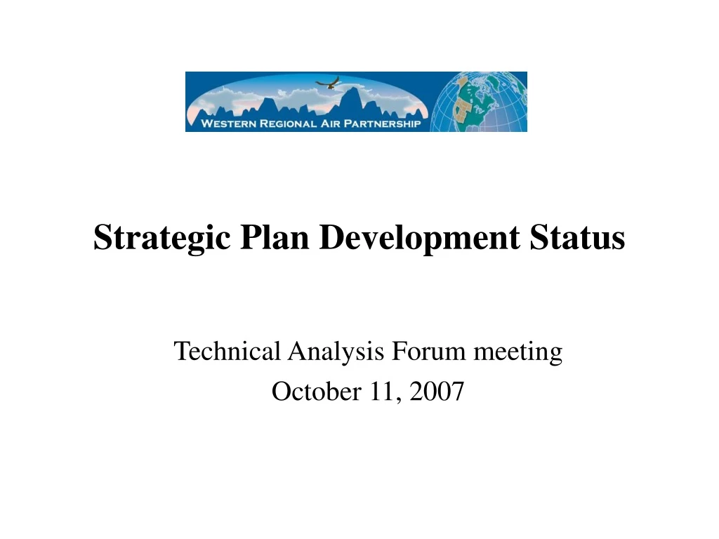 strategic plan development status