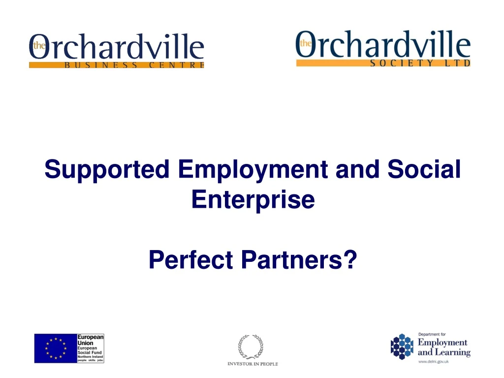 supported employment and social enterprise