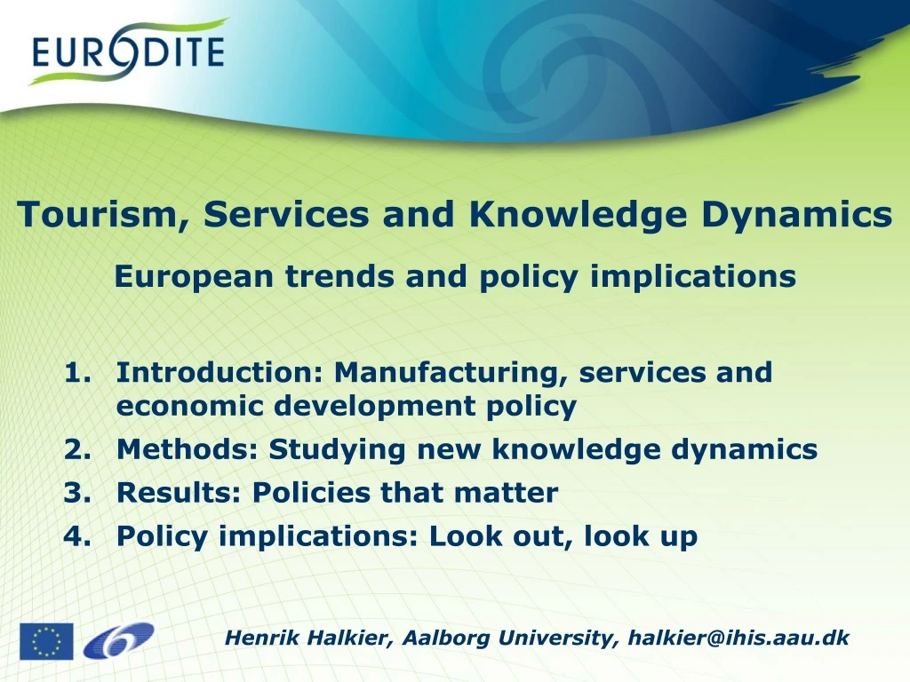 tourism services and knowledge dynamics european trends and policy implications
