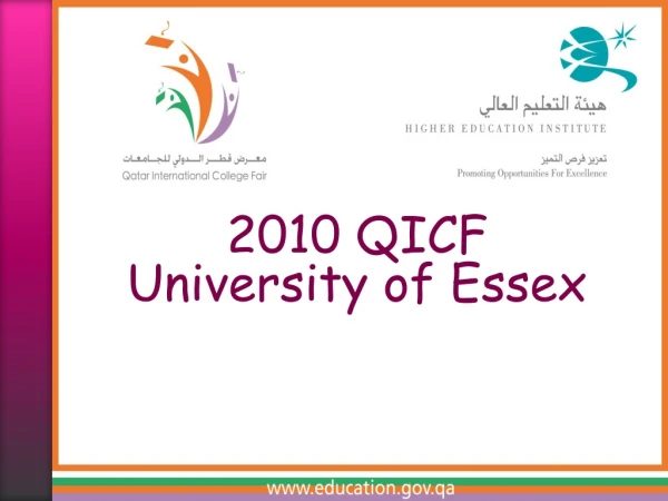 2010 QICF University of Essex