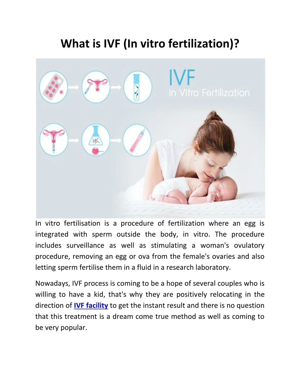 what is ivf in vitro fertilization