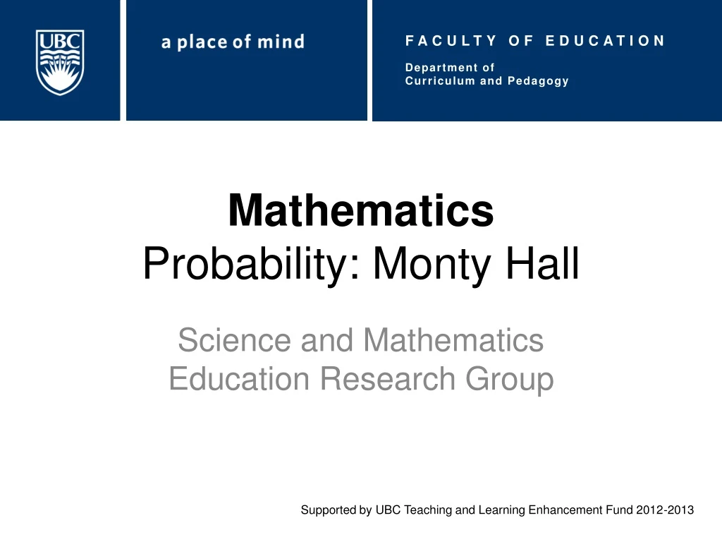 mathematics probability monty hall