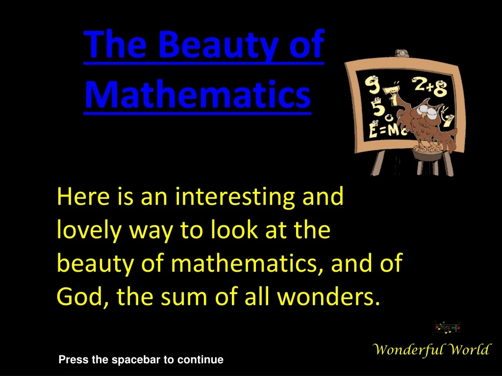 the beauty of mathematics