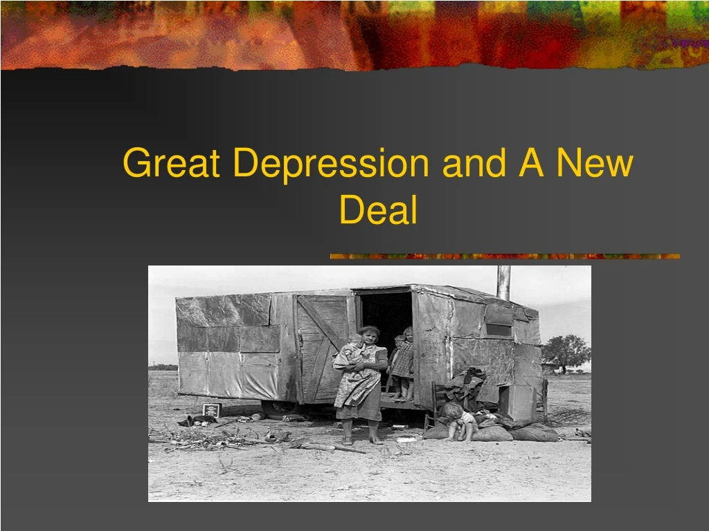 great depression and a new deal