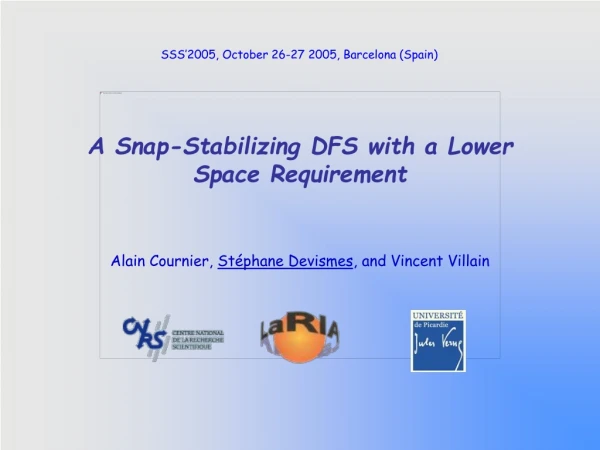 A Snap-Stabilizing DFS with a Lower Space Requirement