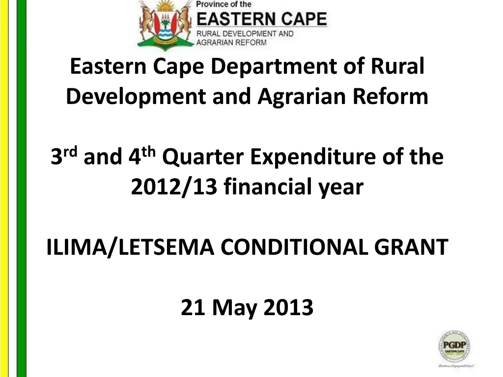 eastern cape department of rural development