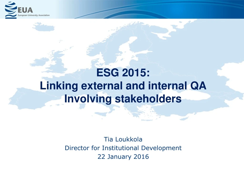 esg 2015 linking external and internal