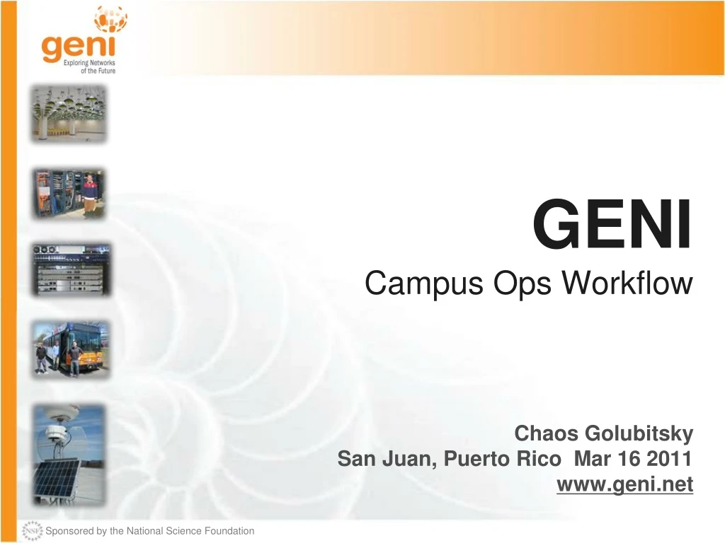 geni campus ops workflow