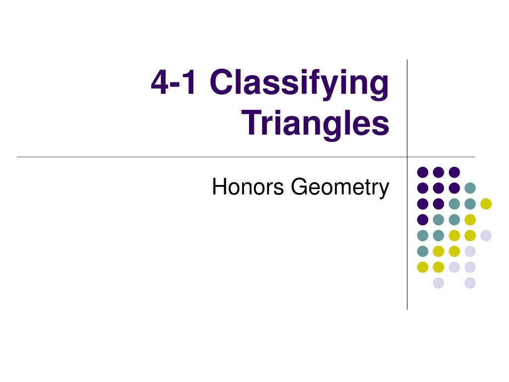 4 1 classifying triangles