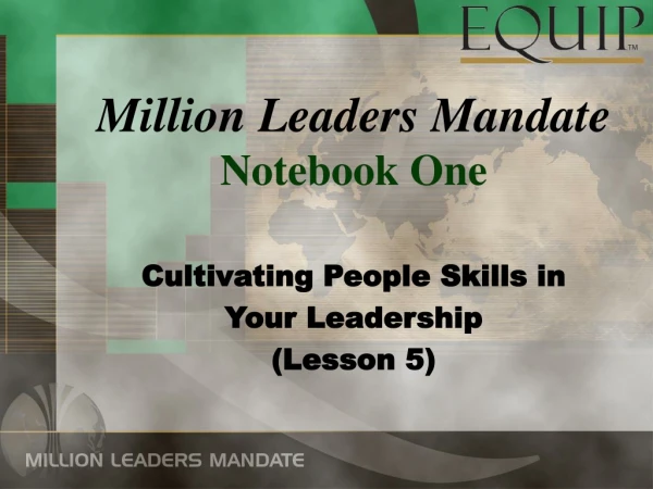 Million Leaders Mandate Notebook One