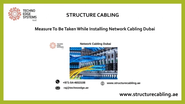 Measure To Be Taken While Installing Network Cabling Dubai