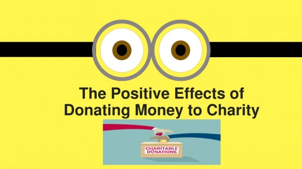 The Positive Effects of Donating Money to Charity