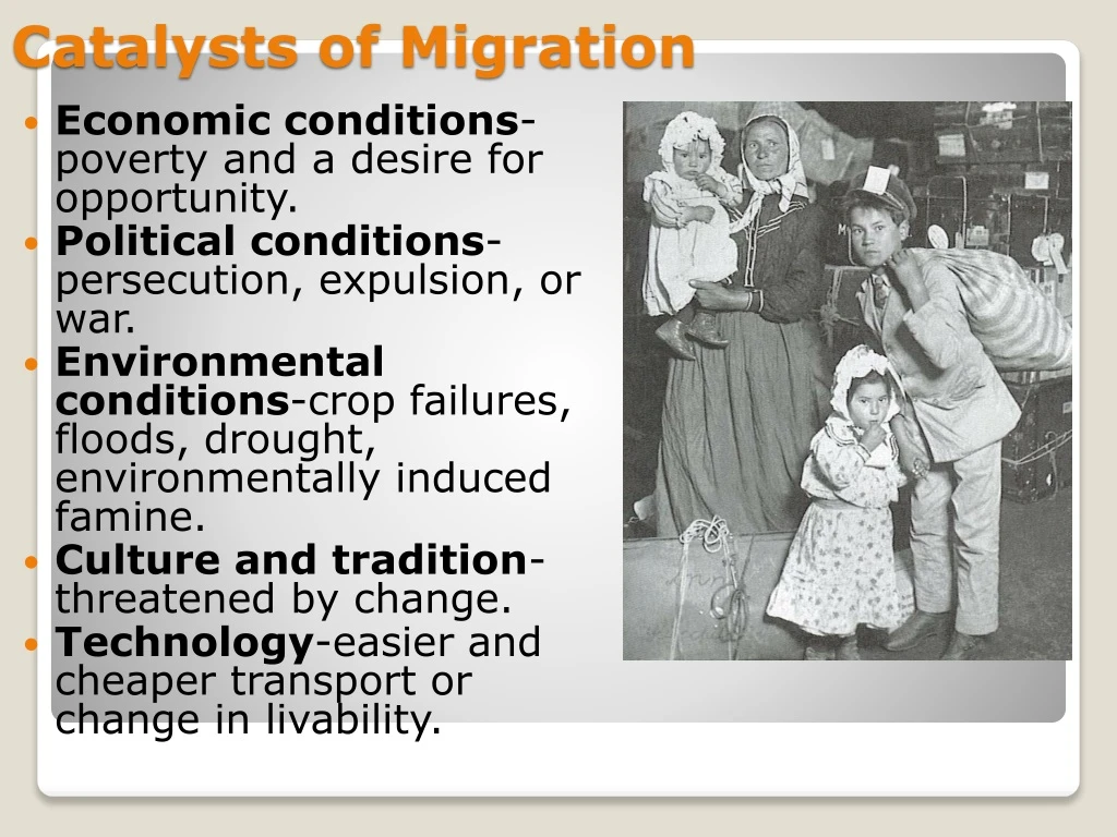 catalysts of migration