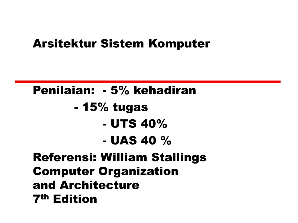 arsitektur sistem komputer