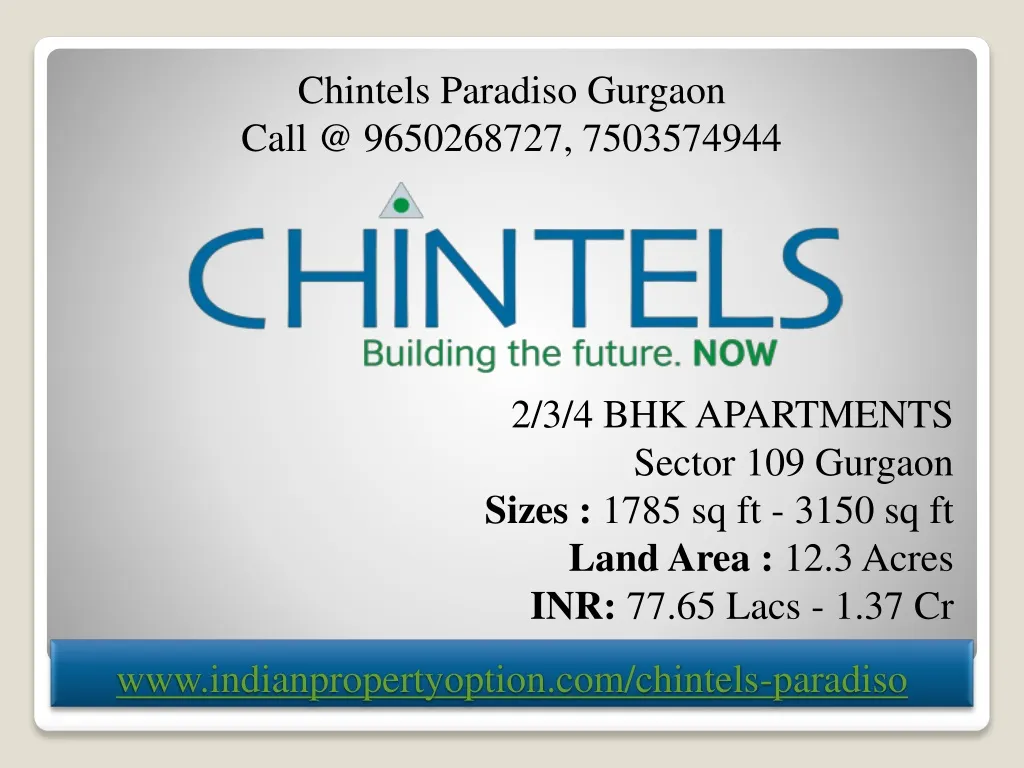 www indianpropertyoption com chintels paradiso