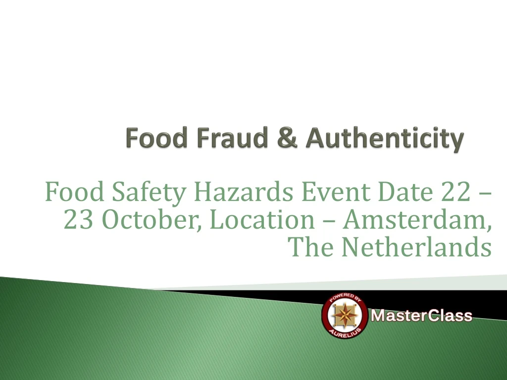 food fraud authenticity